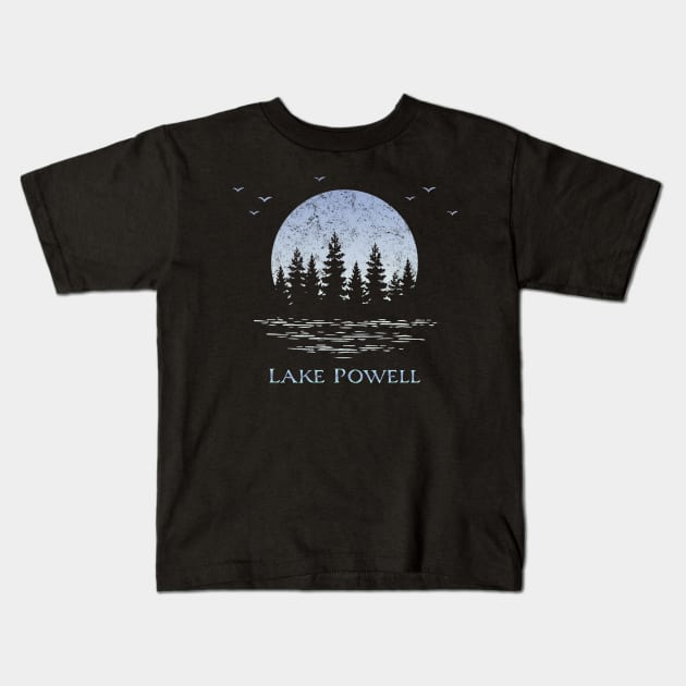Lake Powell Arizona Utah Outdoor Boating Floating Vacation Souvenir Kids T-Shirt by Pine Hill Goods